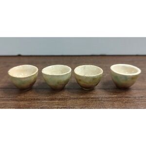 Dollhouse Miniature Ceramic Bowl Set Dishes Set of 4 D3